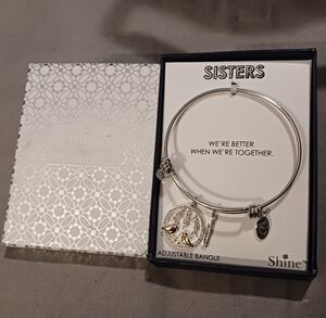 Silver Sisters Adjustable Bangle